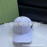 Korean version of summer baseball cap men's British style fashion sidebar letter double G embroidered cap sunscreen hat