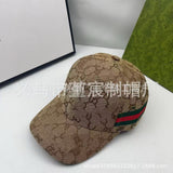 Korean version of summer baseball cap men's British style fashion sidebar letter double G embroidered cap sunscreen hat