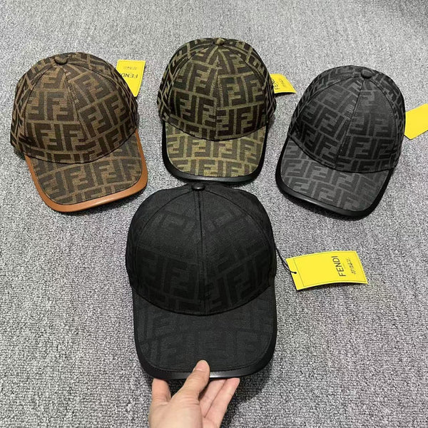 Cross-border foreign trade letter, jacquard, embroidered leather-edged baseball cap, fashionable unisex high-version baseball cap, sunshade in stock