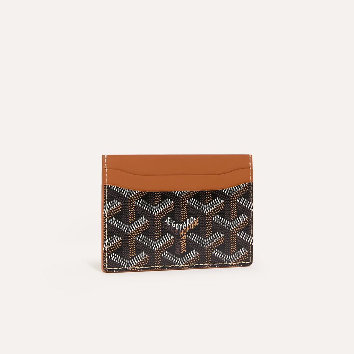 Goyard Card Holder - Black & Tan